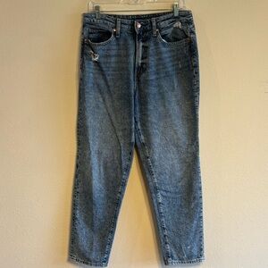 H&M Women's Mom Ultra High Waist Blue Denim Jeans Size 10